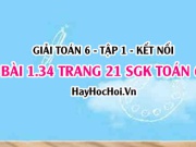 Bài 1.34 SGK Toán 6 tập 1 Kết nối tri thức